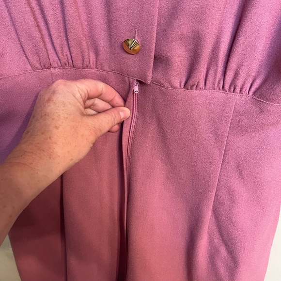 Rickie Freeman for Teri Jon Raspberry pink 1980’s dress - Picture 11 of 12